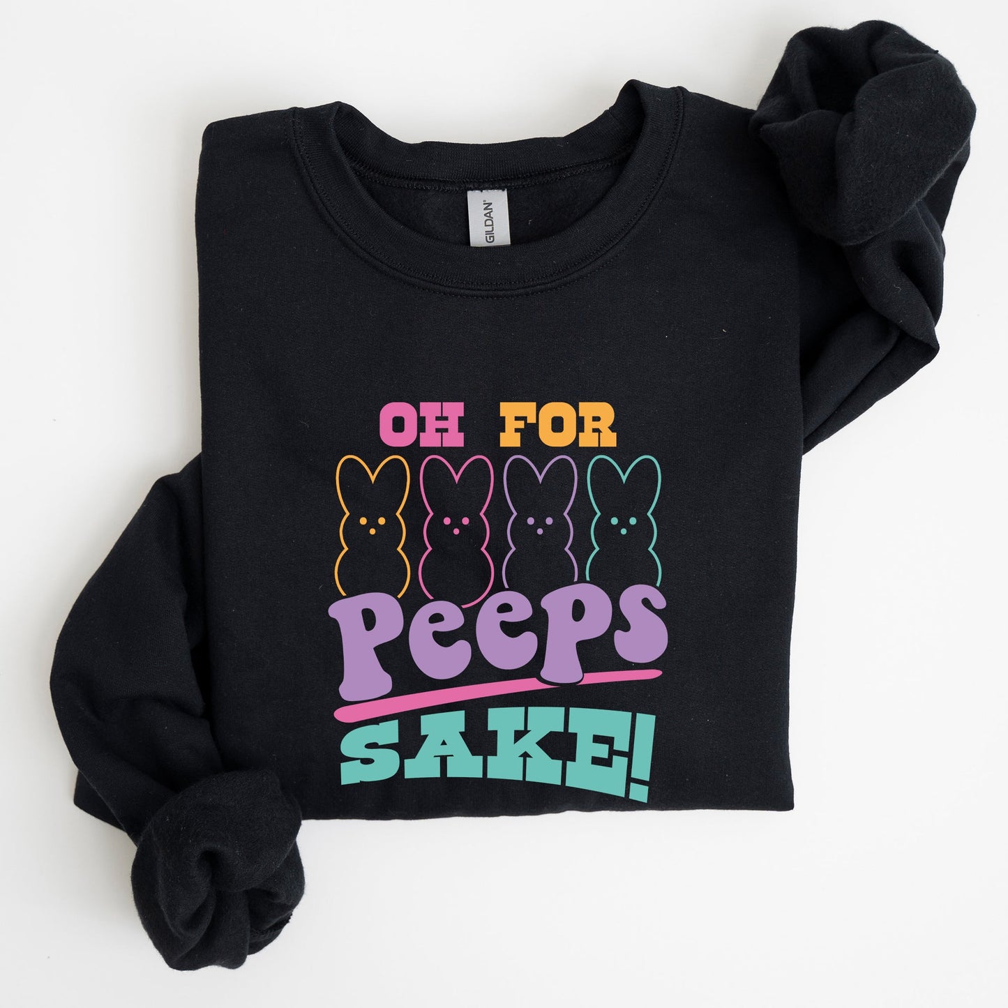 Peeps Sake, Easter, Retro, Pastel, Bunnies Sweatshirt