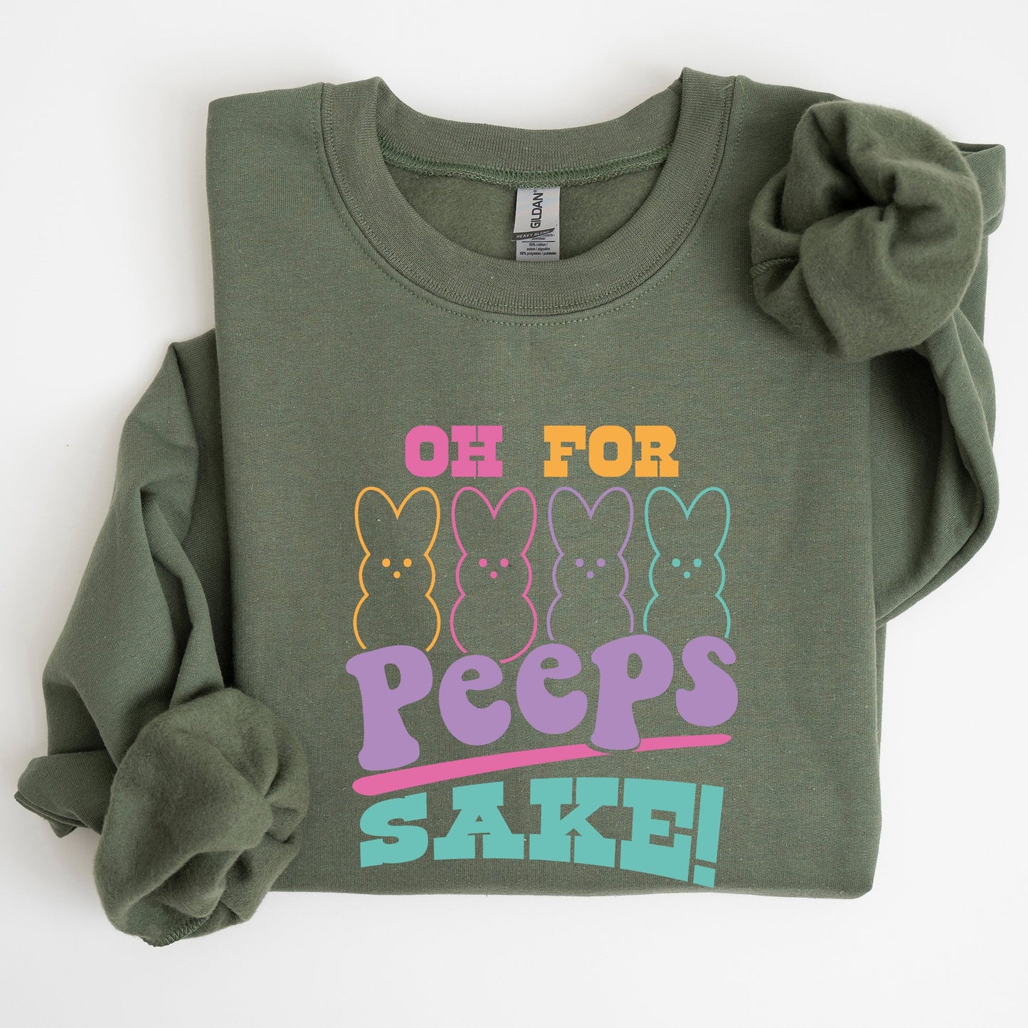 Peeps Sake, Easter, Retro, Pastel, Bunnies Sweatshirt