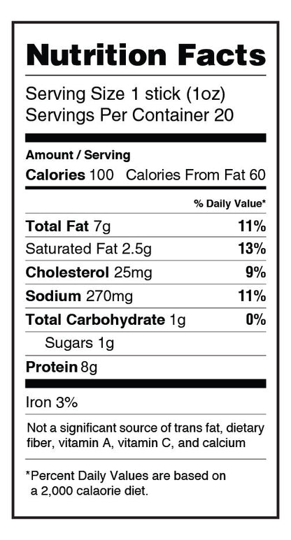 Pepperoni Flavor Snack Sticks - 20 count