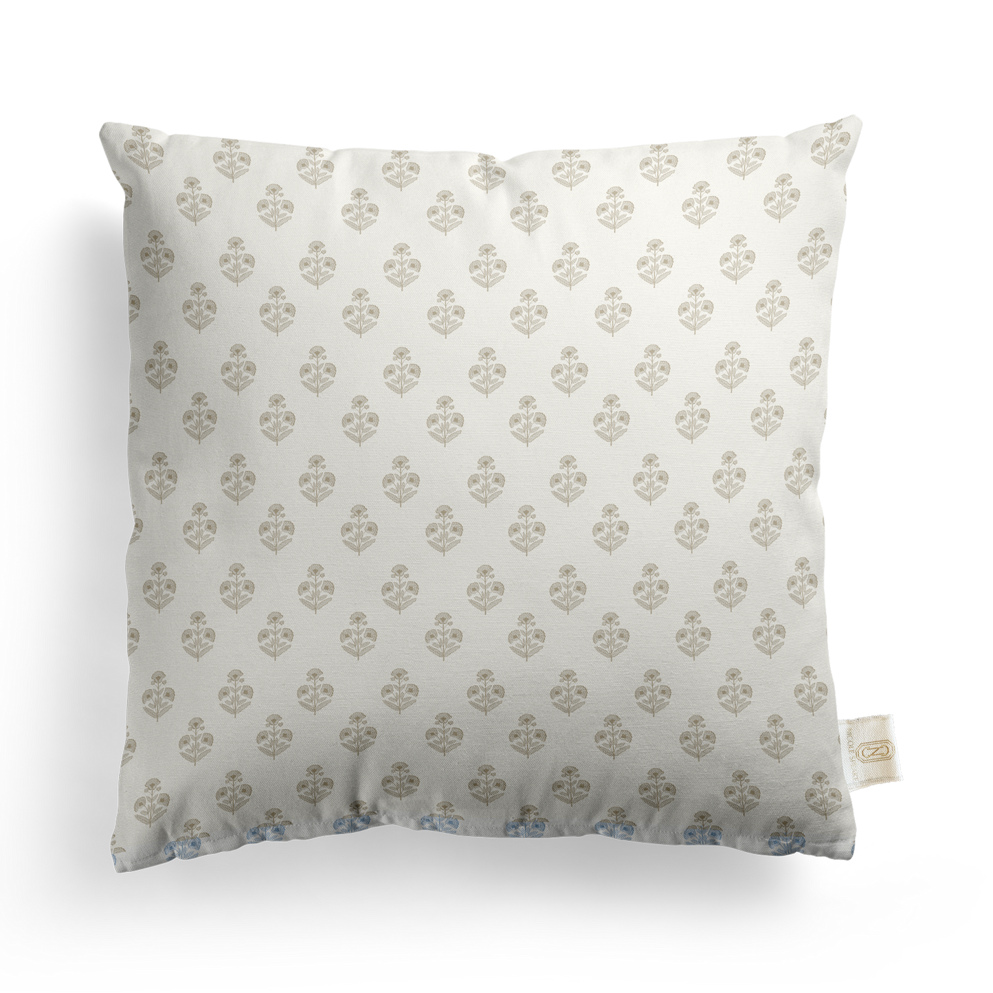 Petite Block Print Floral Pillow Cover | Featuring Oyster Sand Colorway
