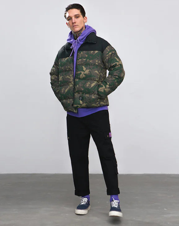 Loose Fit Camouflage Thick Down Jacket