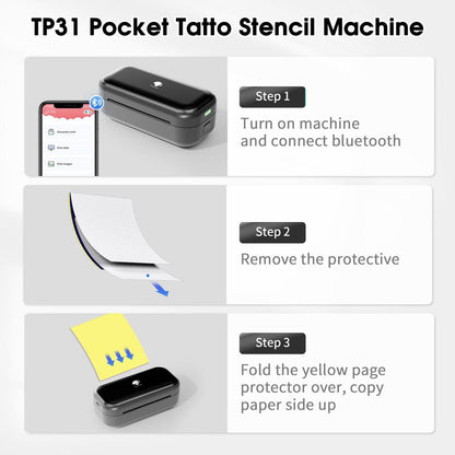 Phomemo TP31 Bluetooth Tattoo Stencil Pocket Printer