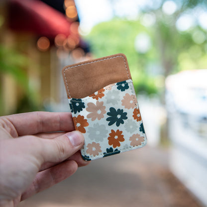 Retro Flower Pattern - Phone Wallet