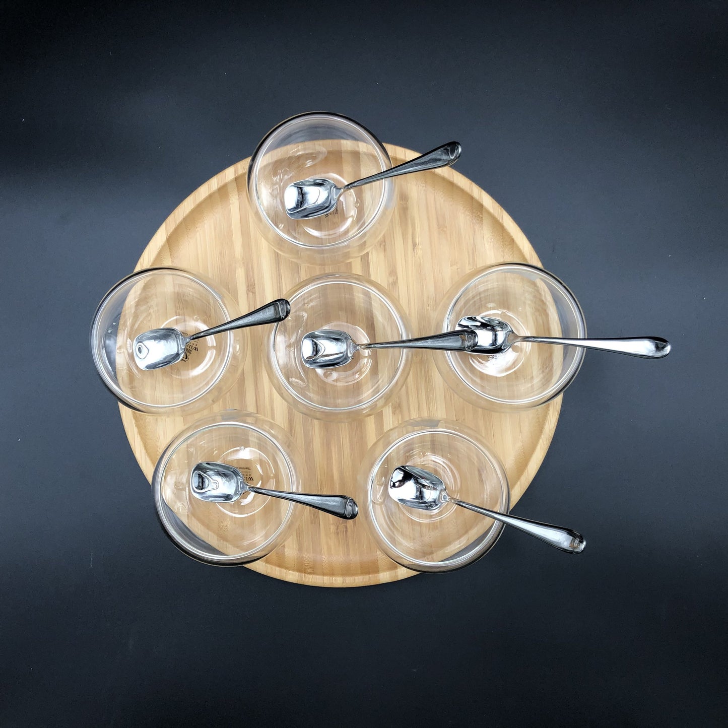 Ice-Cream Presentation Set With 6 Large Thermo Bowls And Spoons | Kitchen [Wood] | Kitchen + Metal