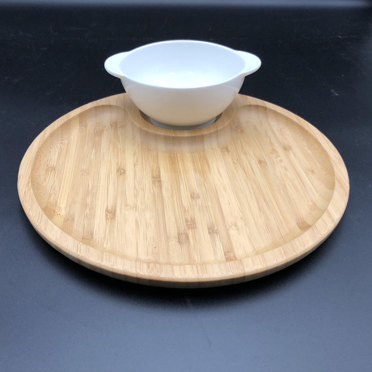 Bamboo And Fine Porcelain Set For Single Serve Board | Kitchen [Wood] | Kitchen + Metal
