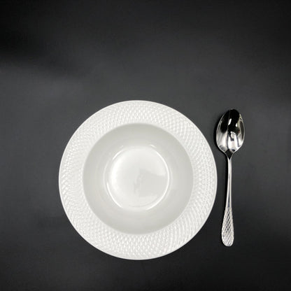 Fine Julia Porcelain Deep Plate Dinnerware Set For 6 Including 10" | Dinnerware | Kitchen + Metal