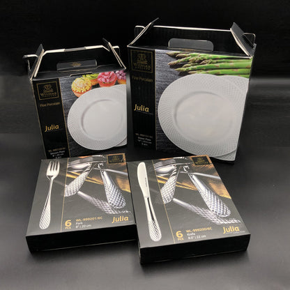 Fine Julia Porcelain 24 Piece Dinnerware Set For 6 | Dinnerware | Kitchen + Metal