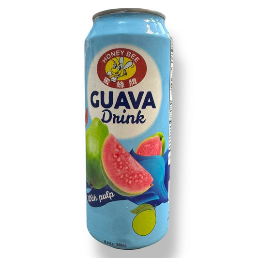 Honey Bee Guava Drink With Pulp - Refreshing Tropical Beverage Packed With Flavor