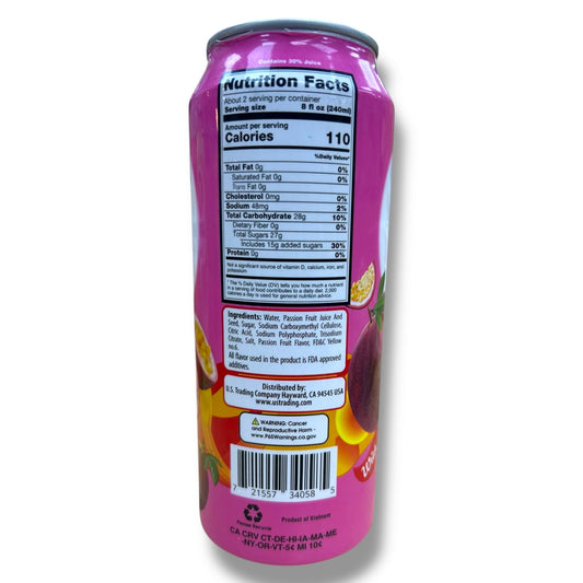 Honey Bee Flavored Beverage: Passion Fruit Drink With Pulp, Refreshing Tropical Flavor