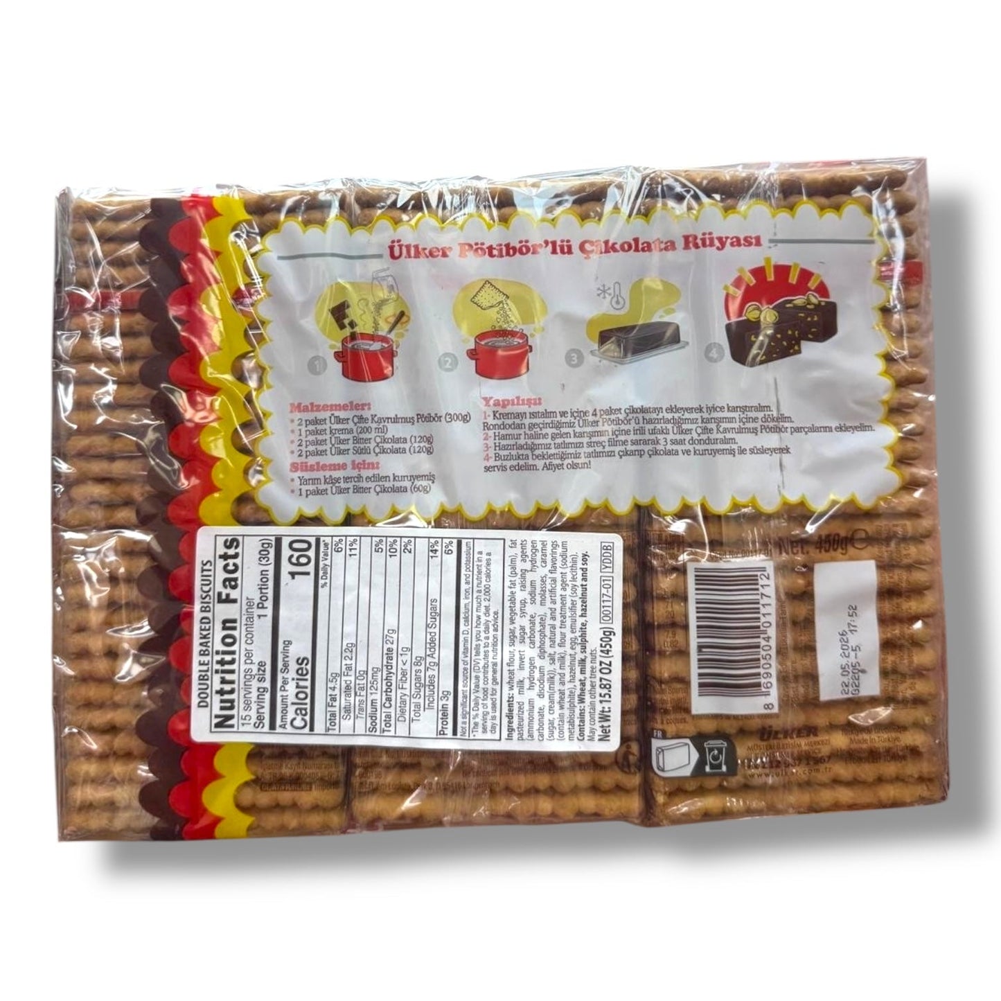 Ulker Double Roasted Turkish Tea Biscuits 450g - Flaky, Crispy, Perfect with Tea