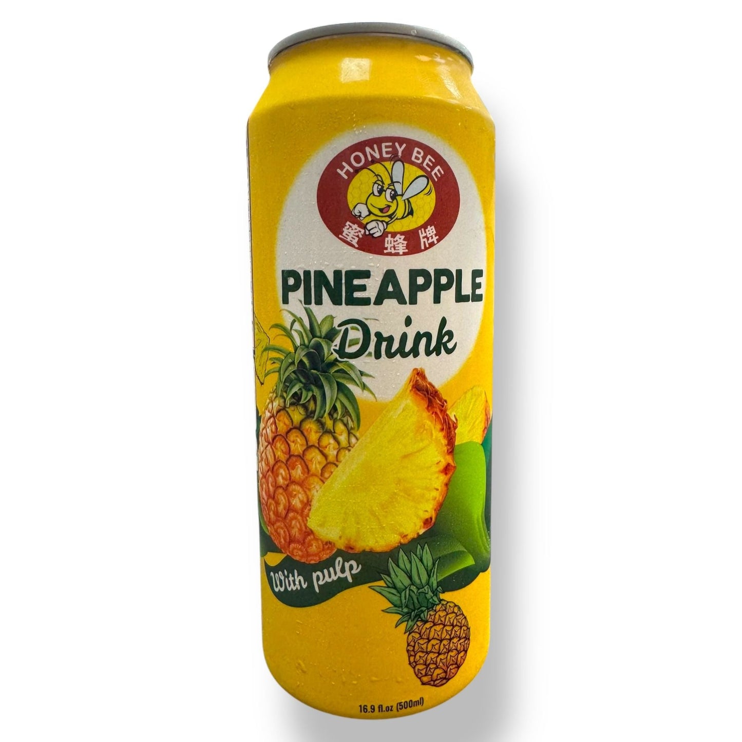Honey Bee Pineapple Drink With Pulp - Refreshing Juice Blend For Tropical Flavor