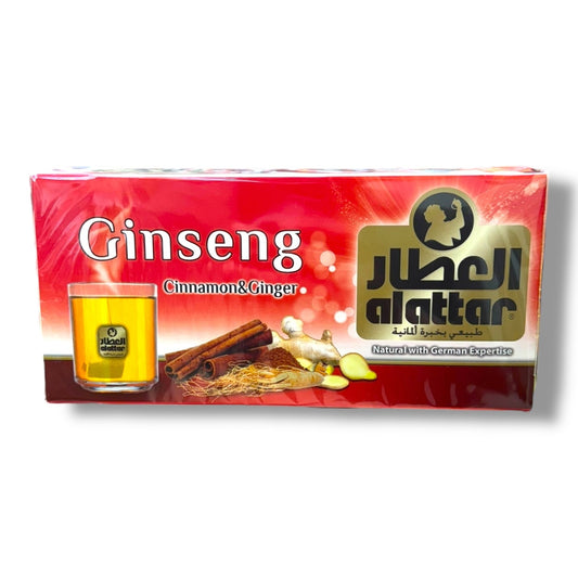 Alattar Ginsen Cinnamon and Ginger Tea Bags - Boost Energy, Enhance Digestion & Support Immunity