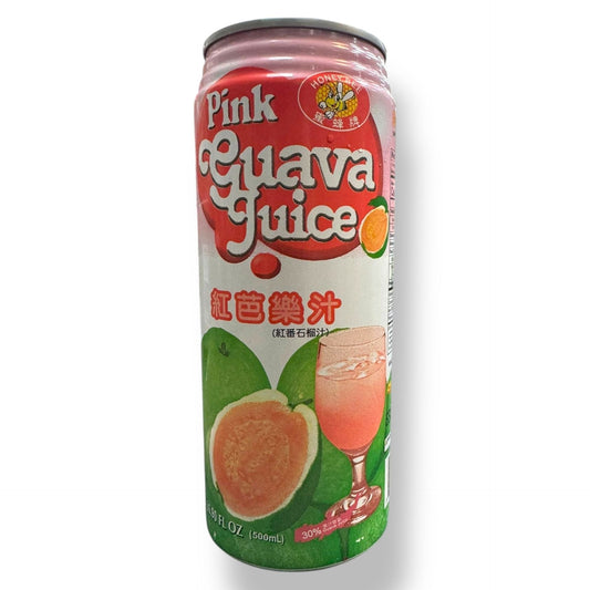 Honey Bee Pink Guava Juice With Pulp - Refreshing Tropical Beverage, Naturally Sweetened