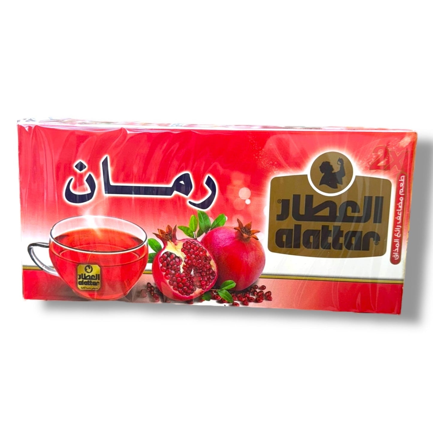 Alattar Pomegranate Natural Herbal Tea Bags - Antioxidant-Rich Superfruit for Health Benefits