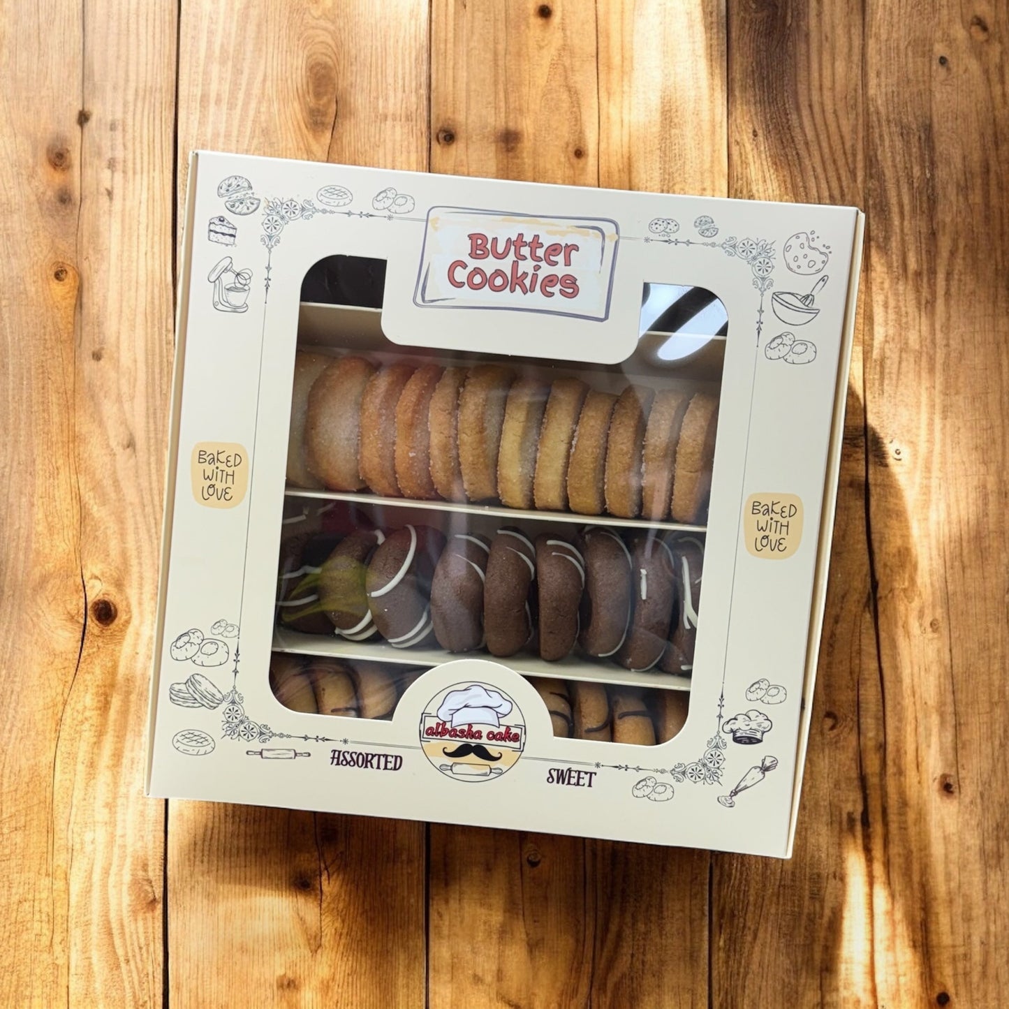 Mediterranean Inspired Assorted Cookie Gift Set with Real Butter and Aromatic Spices