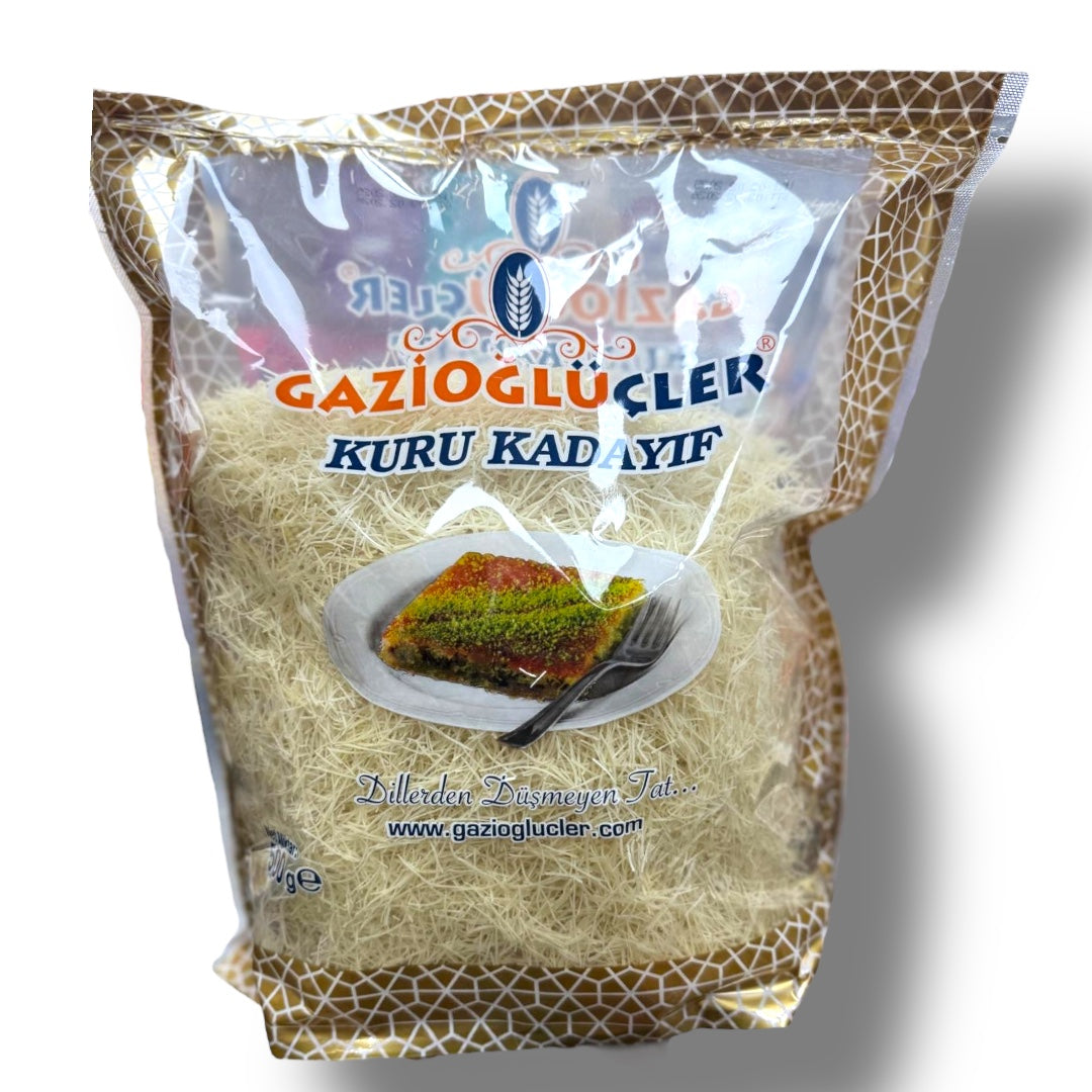 Gazioglo Kuru Kadaif 500Gr - Premium Kunafe Dough for Authentic Dessert Creations