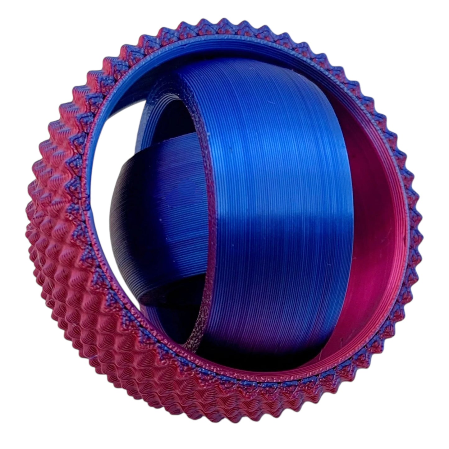 Mutli-Colored Textured Gyro Fidget