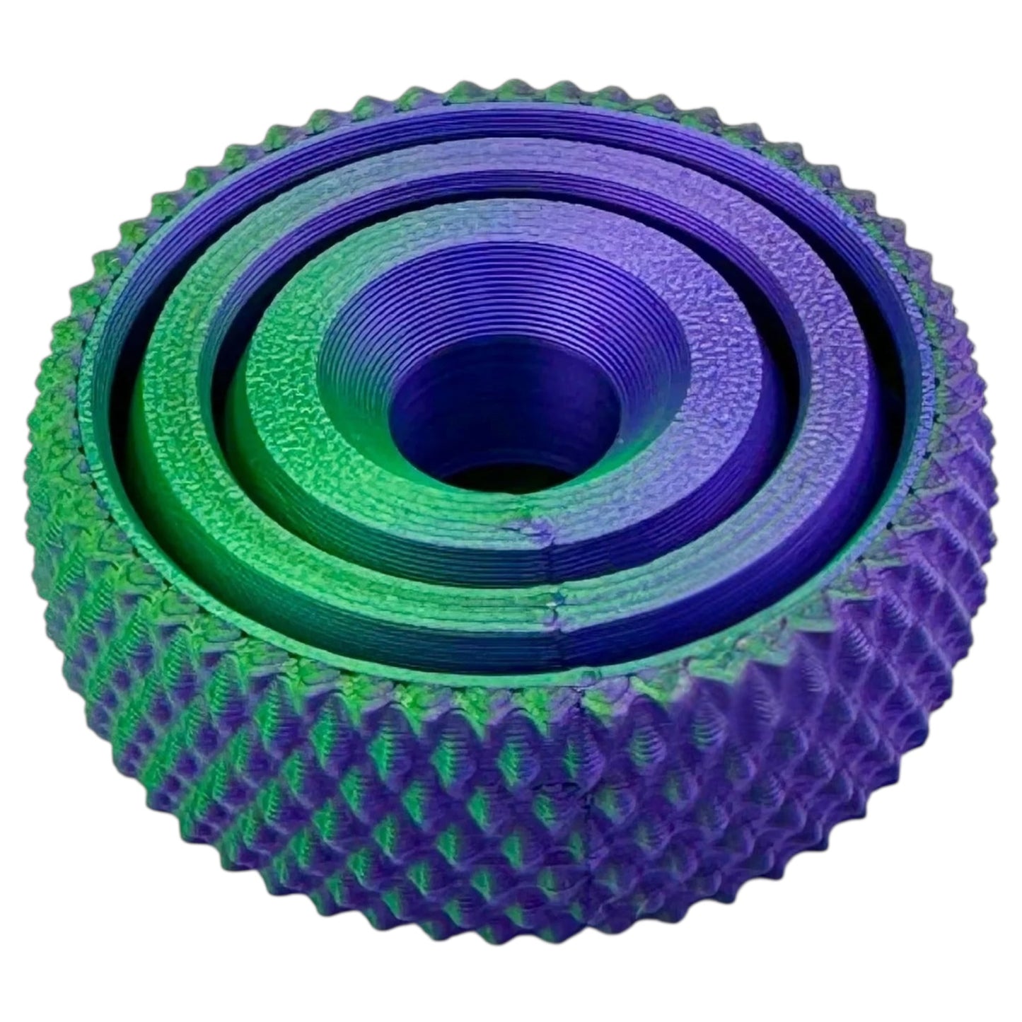 Mutli-Colored Textured Gyro Fidget