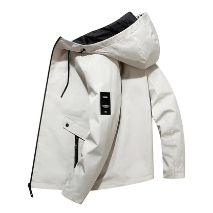 Men's Casual Lightweight Hooded Jacket for Spring/Fall