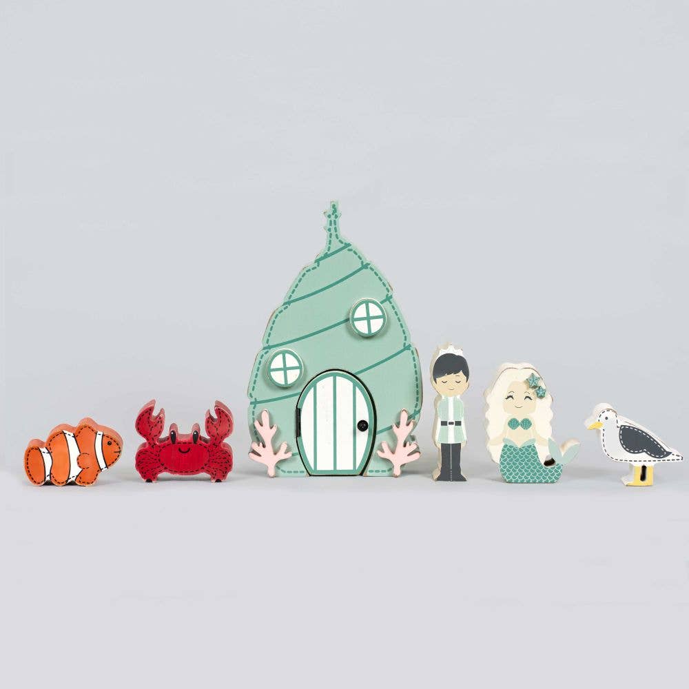 Preschool Wooden Storybook Set – Mermaid Theme (Ages 3+)