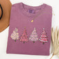 Pink Christmas Trees, Winter, Snow, Santa Tshirt Comfort Colors T-Shirt