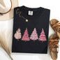 Pink Christmas Trees, Winter, Snow, Santa Tshirt Comfort Colors T-Shirt