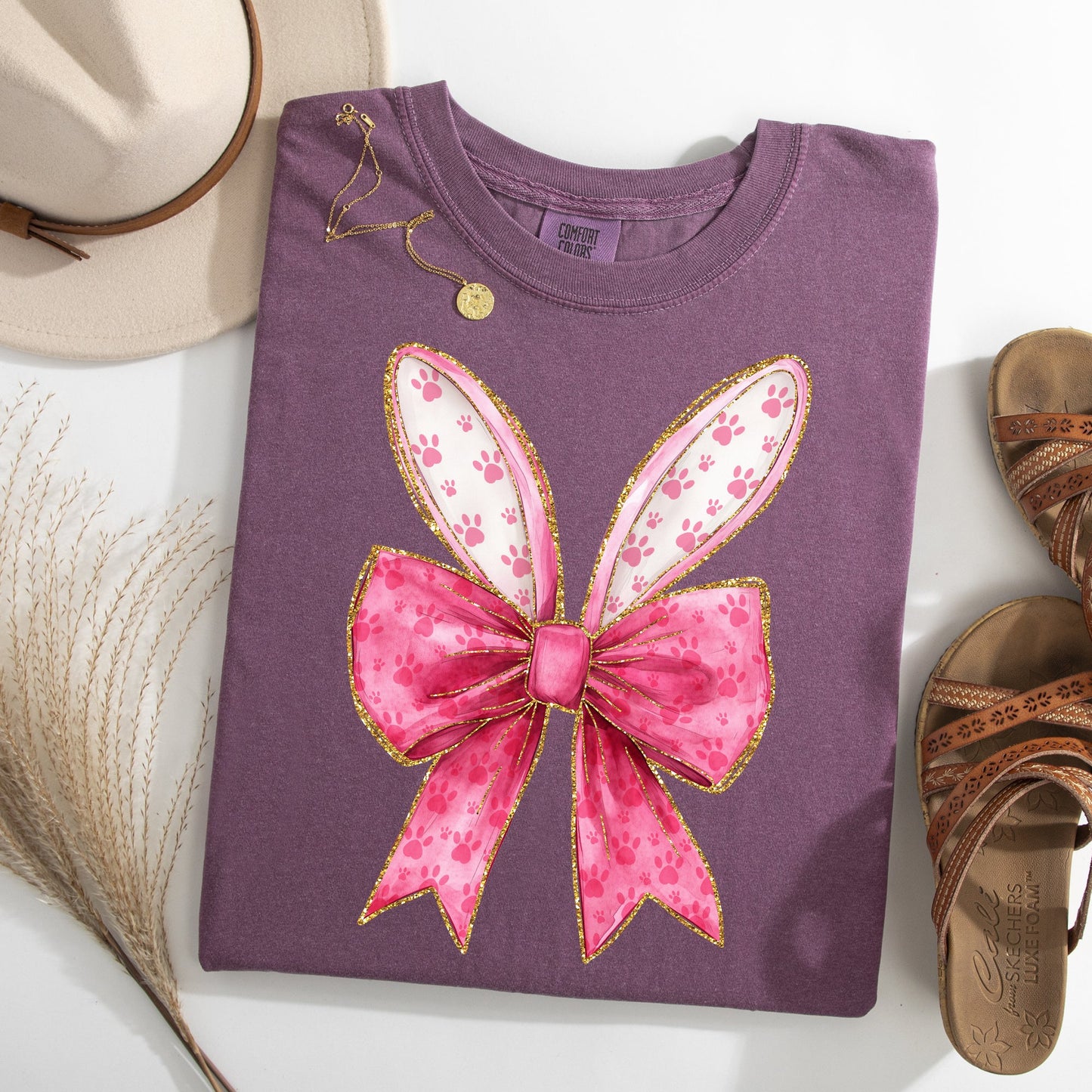 Pink Coquette, Rabbit Ears, Easter, Bunny, Jesus, Rabbit, Holiday Tshirt Comfort Colors T-Shirt
