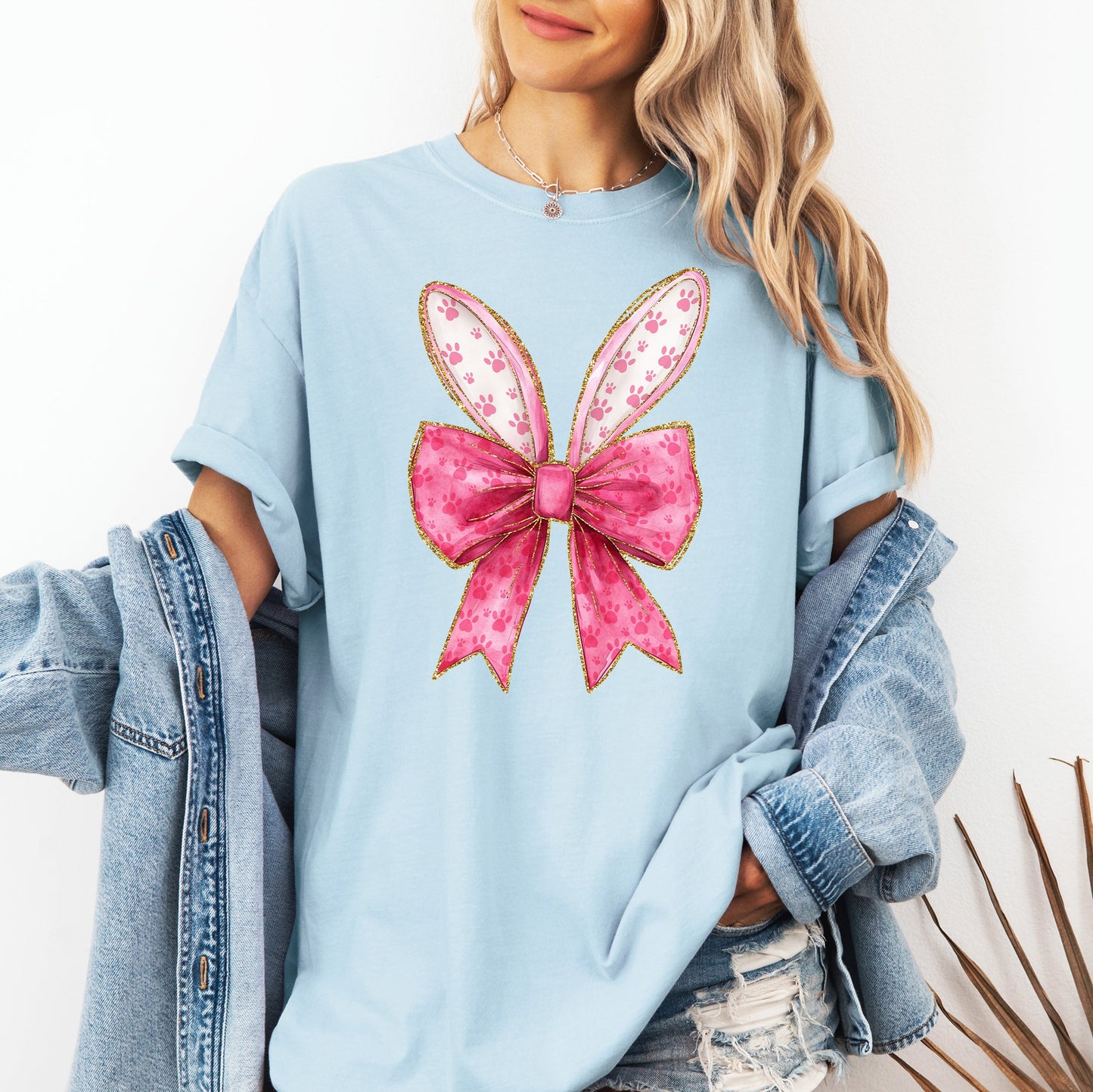 Pink Coquette, Rabbit Ears, Easter, Bunny, Jesus, Rabbit, Holiday Tshirt Comfort Colors T-Shirt