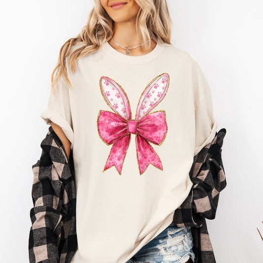 Pink Coquette, Rabbit Ears, Easter, Bunny, Jesus, Rabbit, Holiday Tshirt Comfort Colors T-Shirt