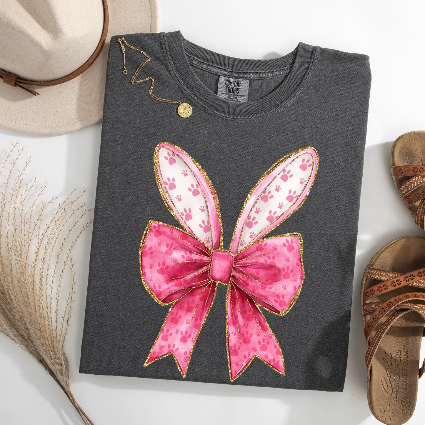 Pink Coquette, Rabbit Ears, Easter, Bunny, Jesus, Rabbit, Holiday Tshirt Comfort Colors T-Shirt
