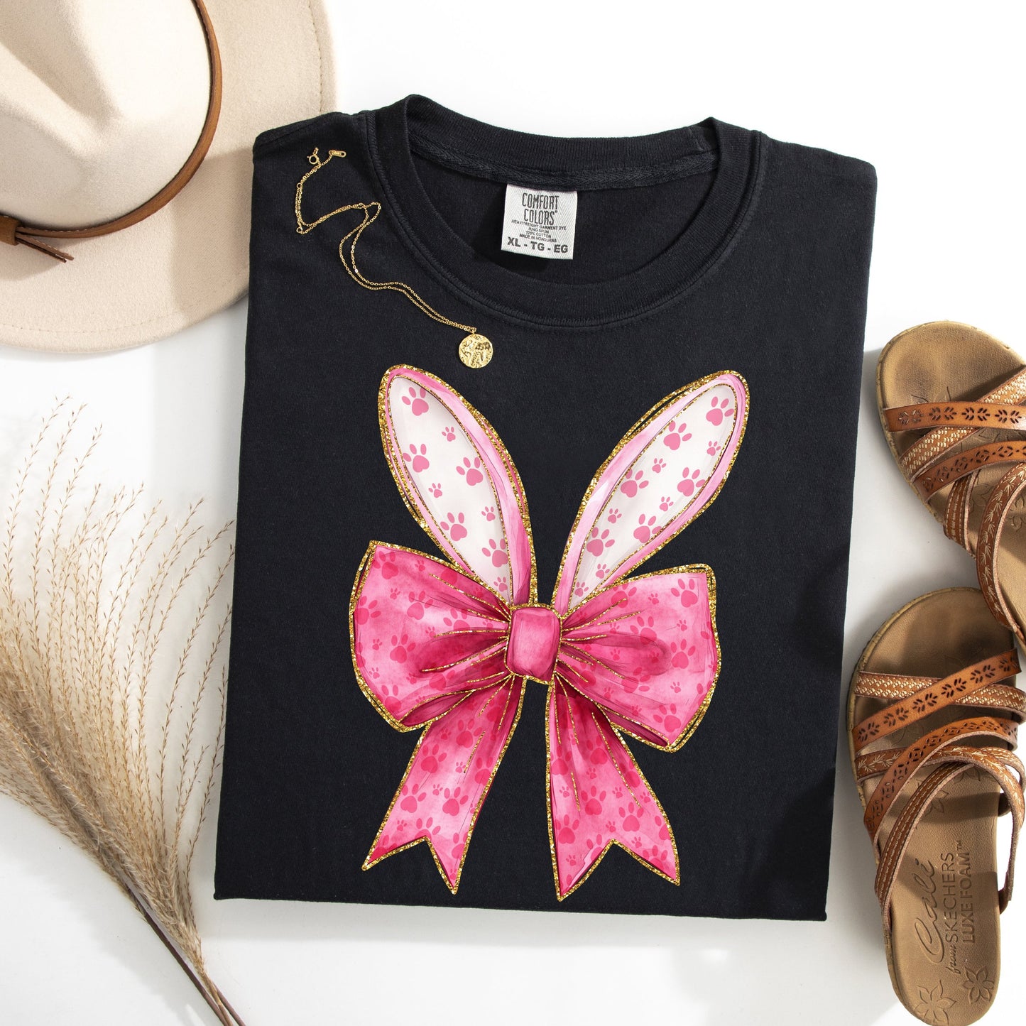 Pink Coquette, Rabbit Ears, Easter, Bunny, Jesus, Rabbit, Holiday Tshirt Comfort Colors T-Shirt