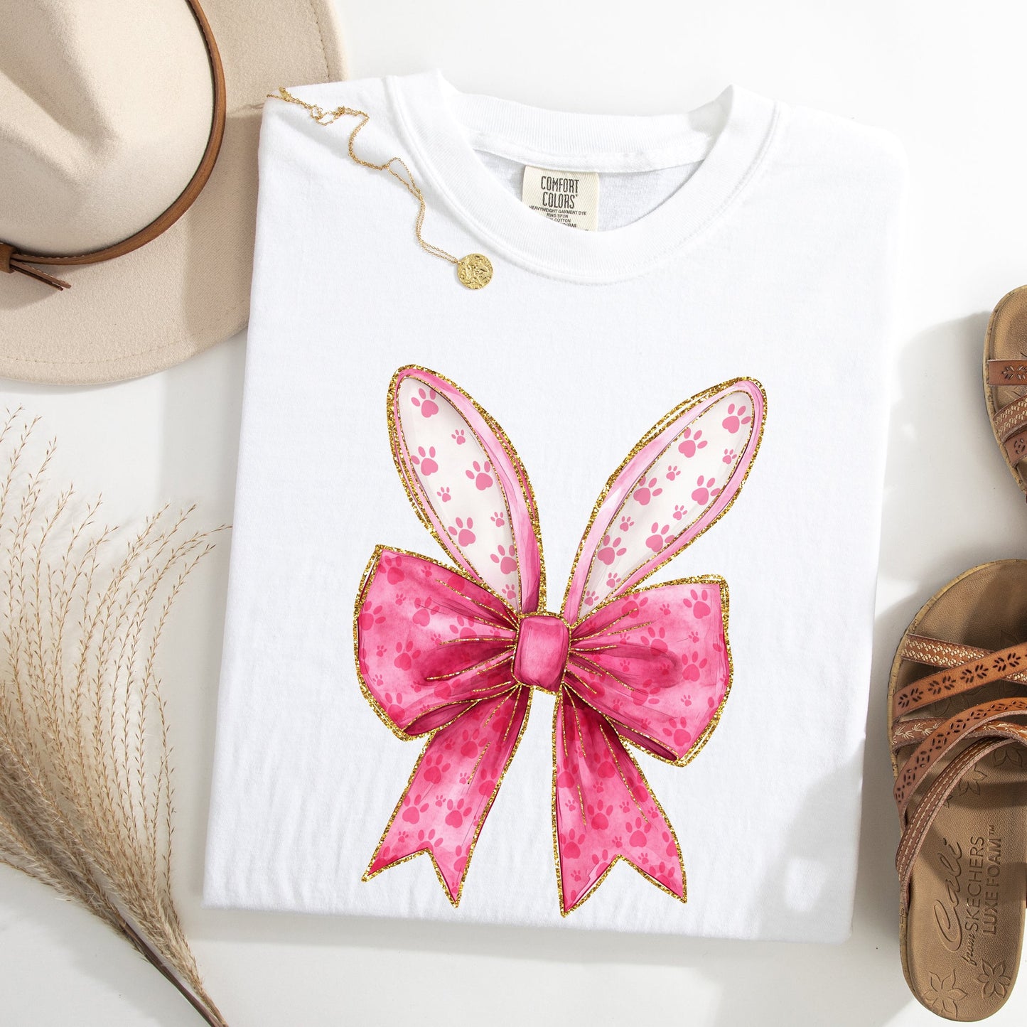 Pink Coquette, Rabbit Ears, Easter, Bunny, Jesus, Rabbit, Holiday Tshirt Comfort Colors T-Shirt