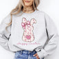 Pink Floral Bunny, Easter, Bunny, Jesus, Rabbit, Holiday Sweatshirt