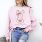 Pink Floral Bunny, Easter, Bunny, Jesus, Rabbit, Holiday Sweatshirt