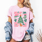 Pink Merry and Bright, Candy Cane, Tree, Merry Christmas, Flowers, Floral Tshirt Comfort Colors T-Shirt