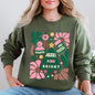 Pink Merry and Bright, Ornament, Tree, Merry Christmas, Flowers, Floral Sweatshirt