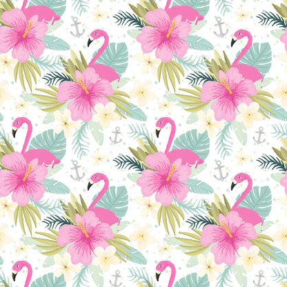 Pink Plumes & Blooms Capri Set