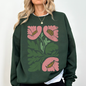 Pink Poppies, Vintage Boho, Nature Sweatshirt