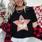 Pink Star Retro Santa, Christmas, Vintage Super Soft Tees
