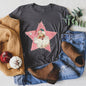 Pink Star Retro Santa, Christmas, Vintage Super Soft Tees