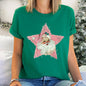 Pink Star Retro Santa, Christmas, Vintage Super Soft Tees