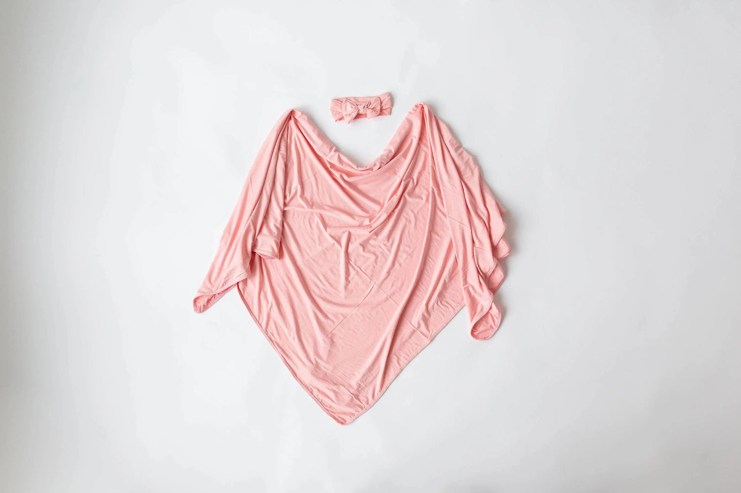 Swaddle Blanket, Hat and Headband Set - Pink