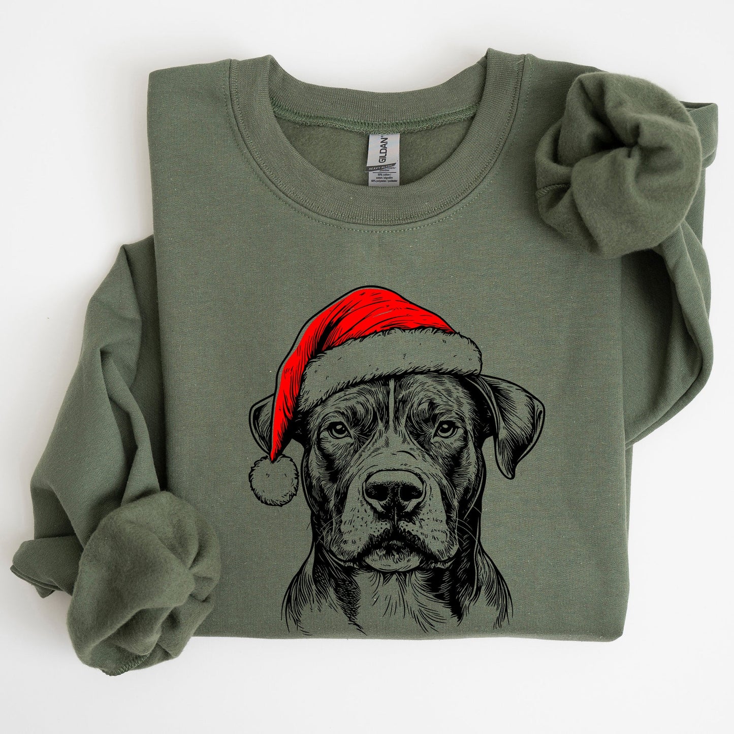 Pitbull, Santa, Dog, Christmas, Dog Lover, Pet Sweatshirt