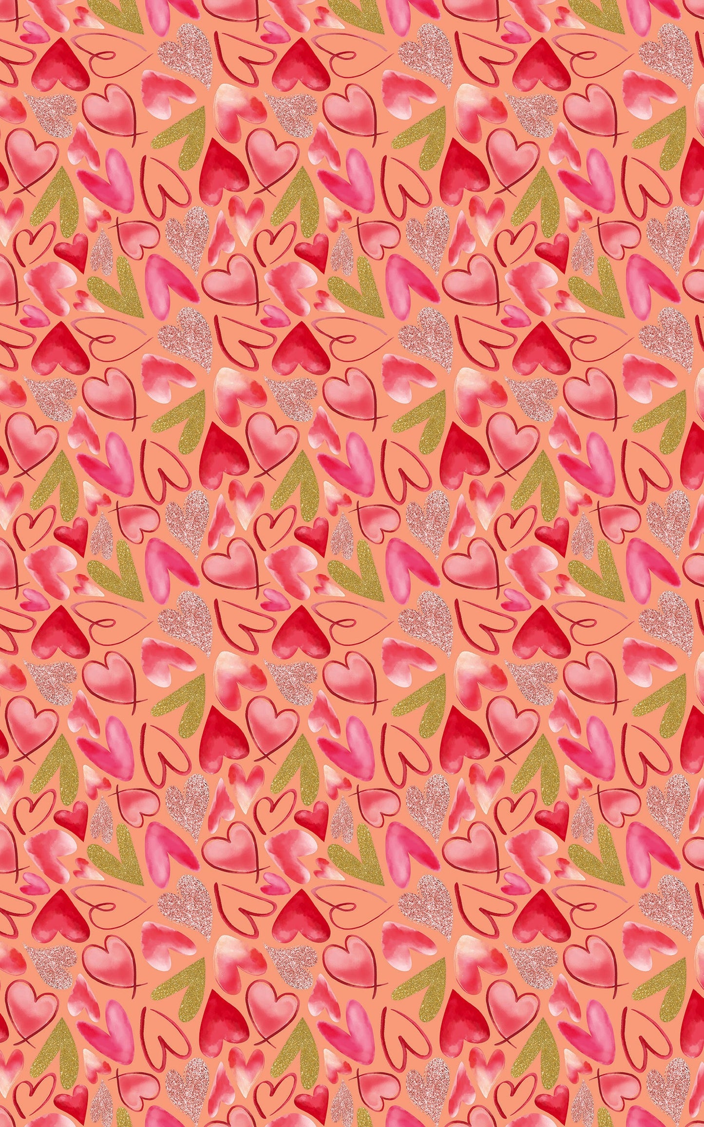Mixed Hearts Light Salmon
