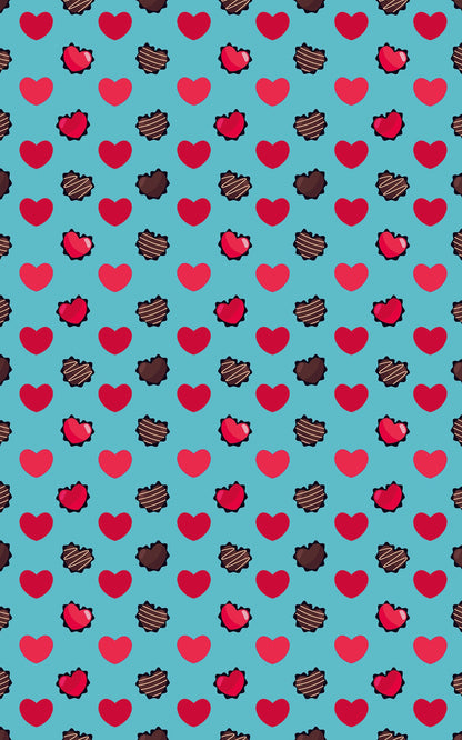 Hearts Choco Blue