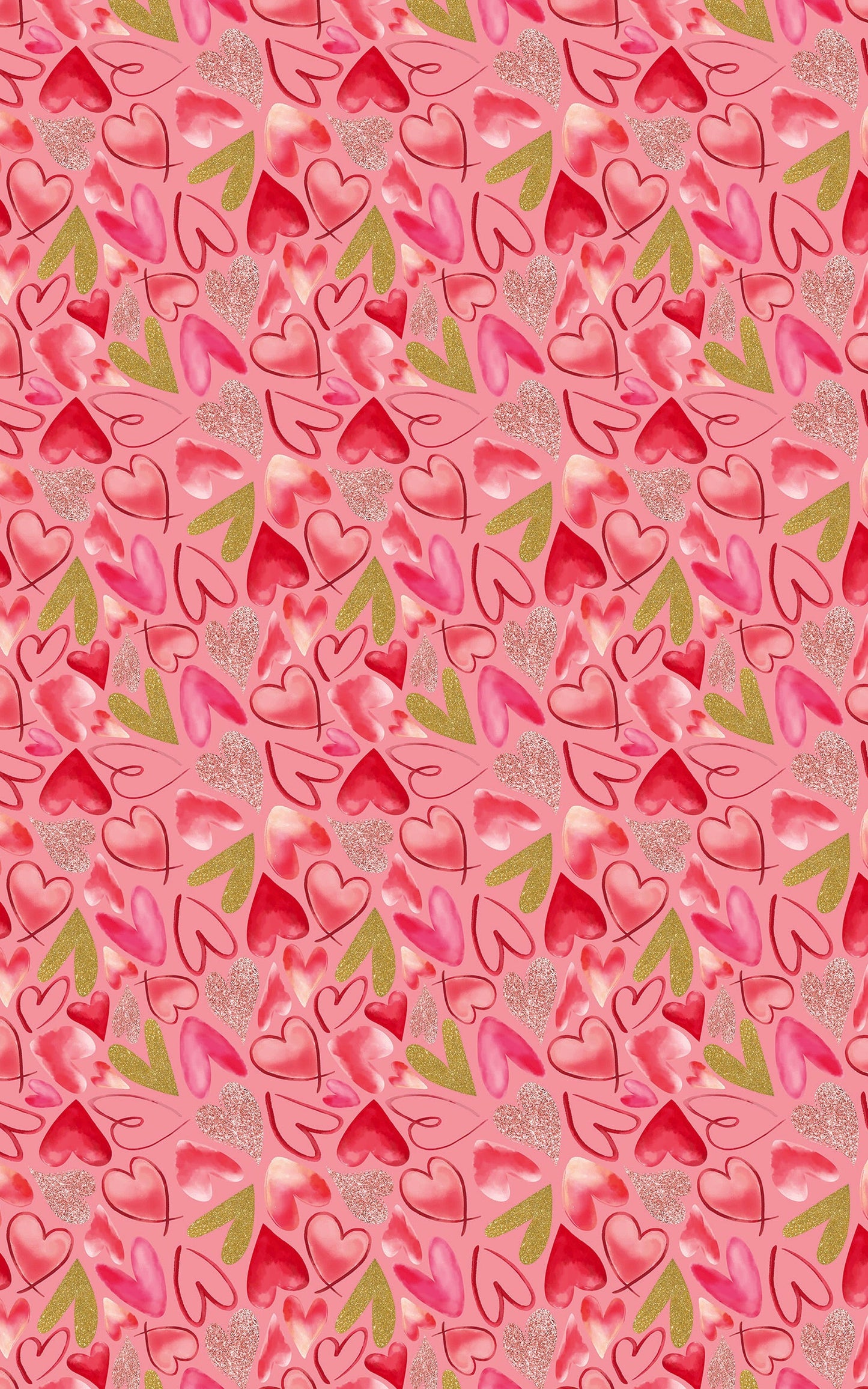 Mixed Hearts Pink