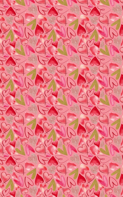 Mixed Hearts Pink