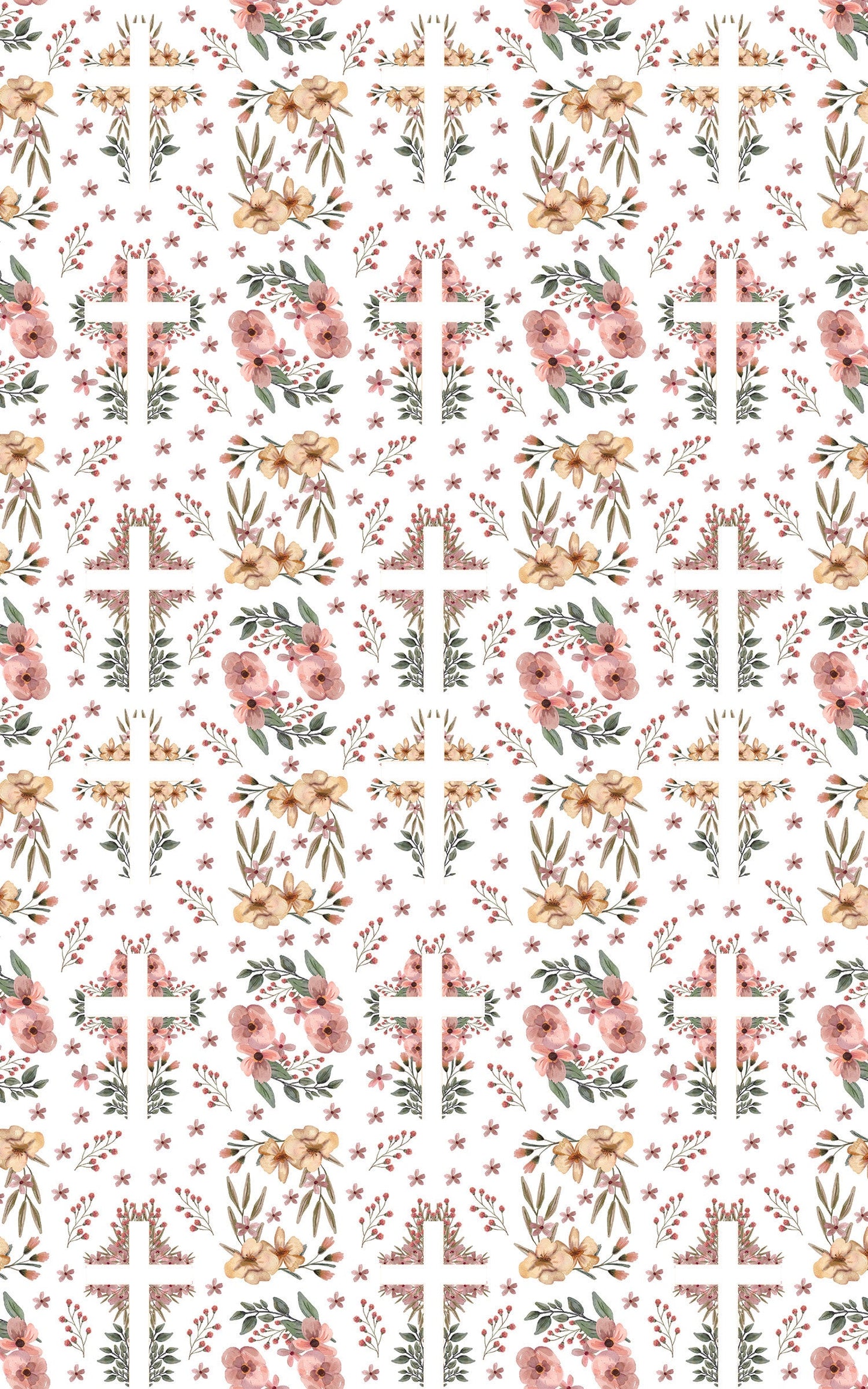 Easter Floral Cross - Earth Tone