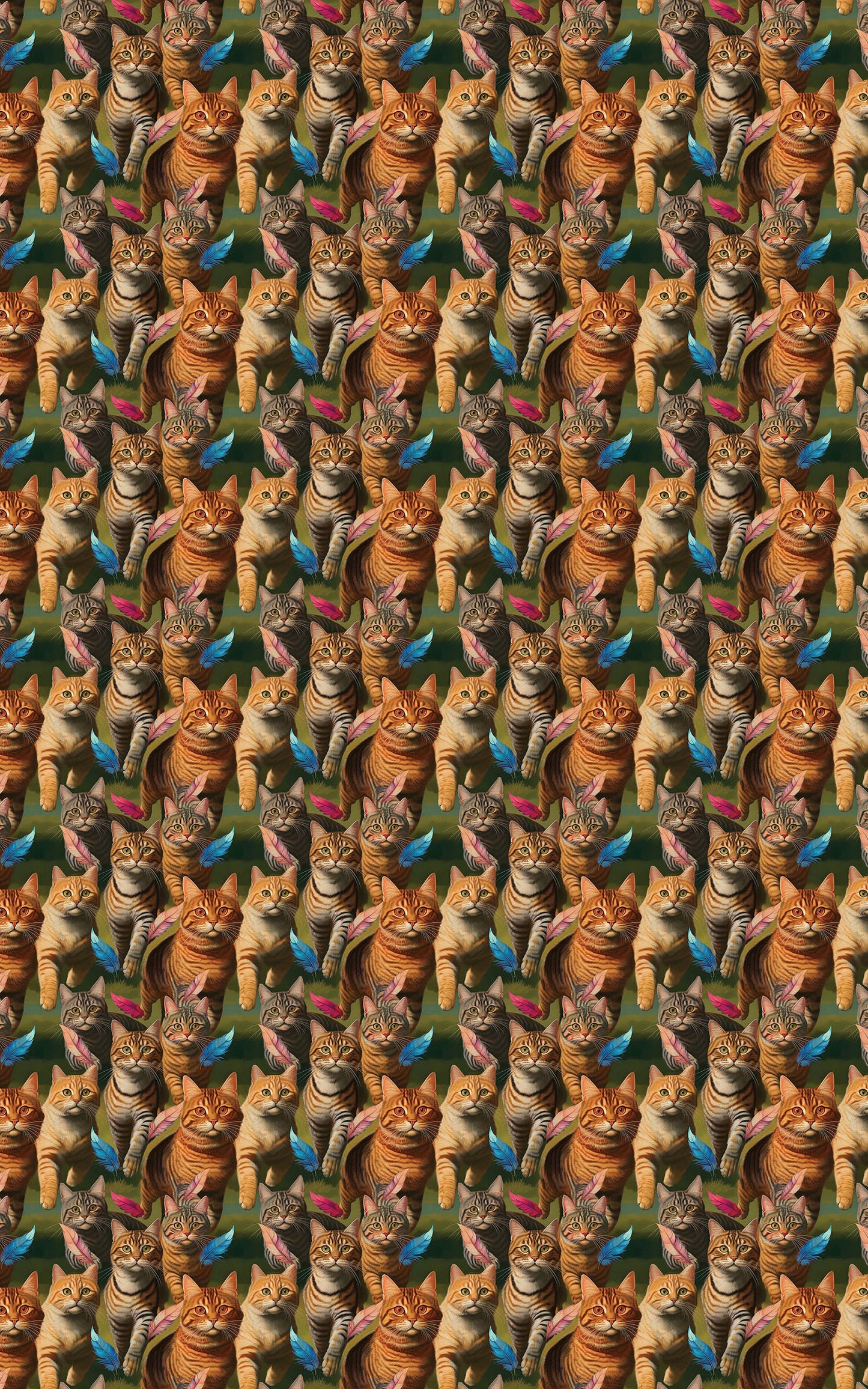 Tabby Cat Chasing