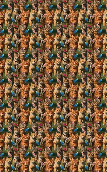 Tabby Cat Chasing